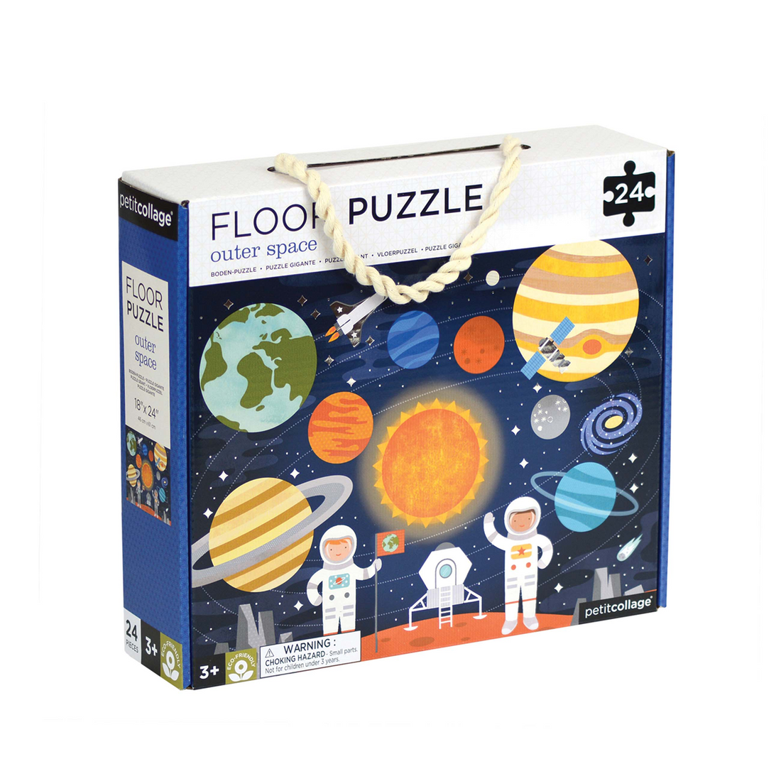 Puzzle de podea, 24 piese - Spatiul Cosmic - Petit Collage