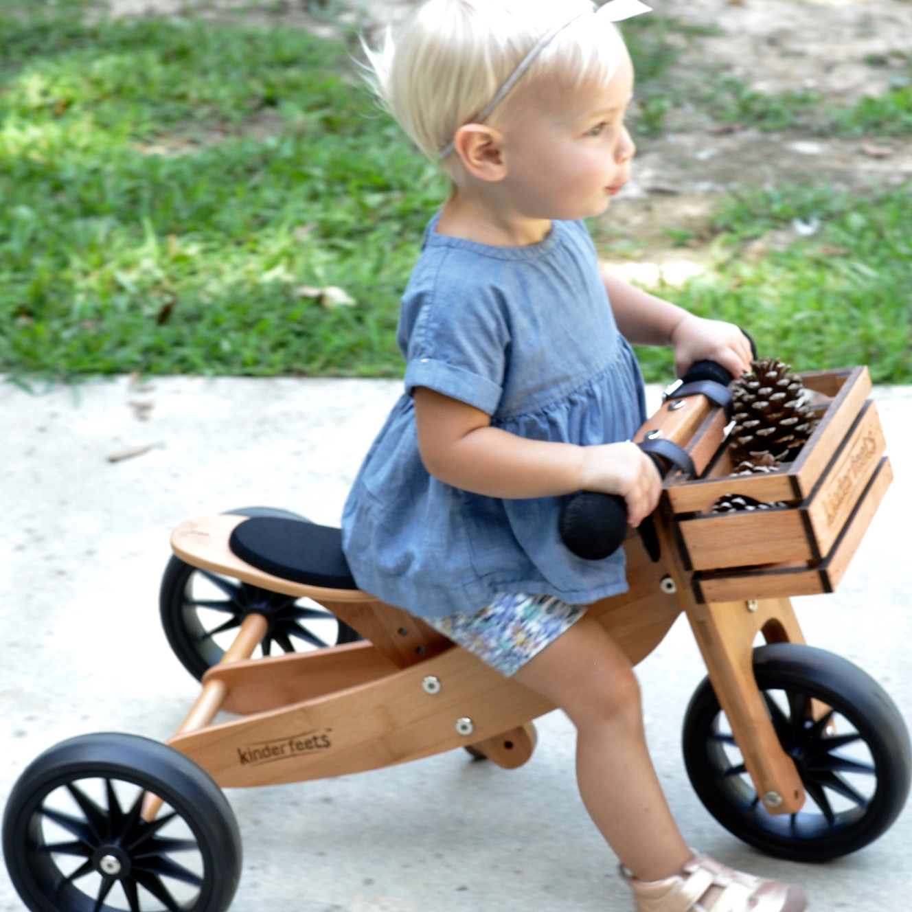 Tricicleta de echilibru 2 in 1 - Tiny Tot Bamboo - Kinderfeets