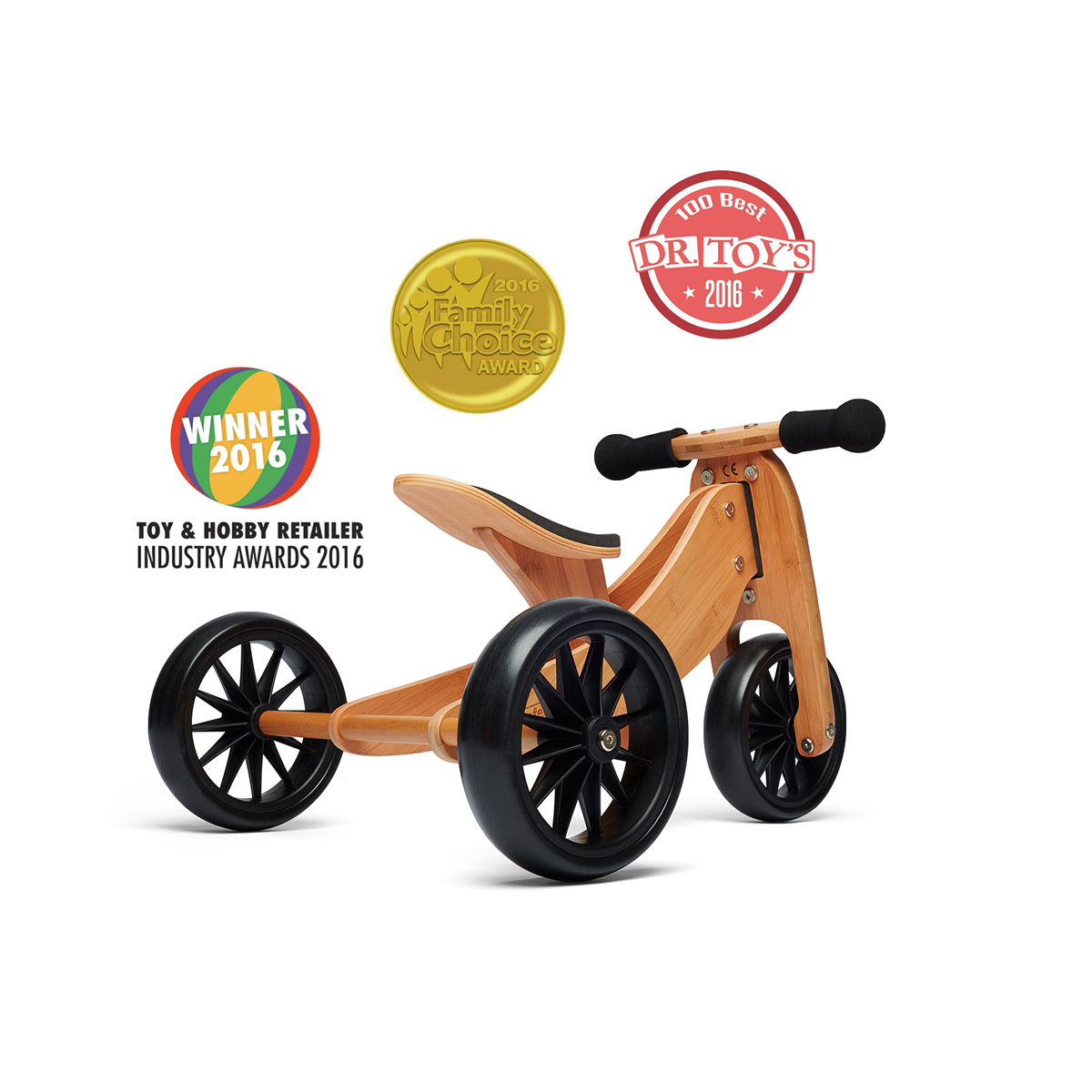Tricicleta de echilibru 2 in 1 - Tiny Tot Bamboo - Kinderfeets